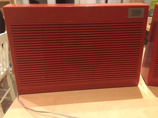 Tourne-disque Philips 200 Valise électrophone Vintage – Orange – Années 60/70