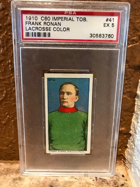 1910 C60 ITC Lacrosse 41 Frank Ronan PSA 5 Centered, Eye Appeal, Undergraded