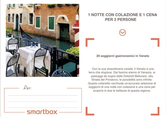 SMARTBOX COFANETTO Regalo Veneto per persone notte con