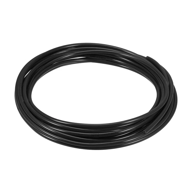 Neumática Aire Tubería, 6mm OD x 4mm ID 7m (275") PU Poliuretano Negro