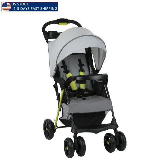 Flash Standard Stroller with Storage, Gray Ombre Lockable rear wheels Foldable