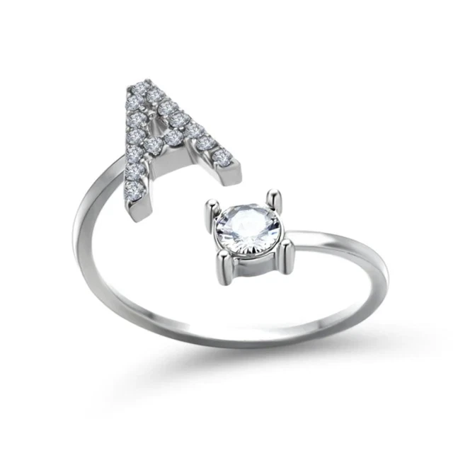 Initial Letters A-Z Ring Design, Fashion Jewelry.