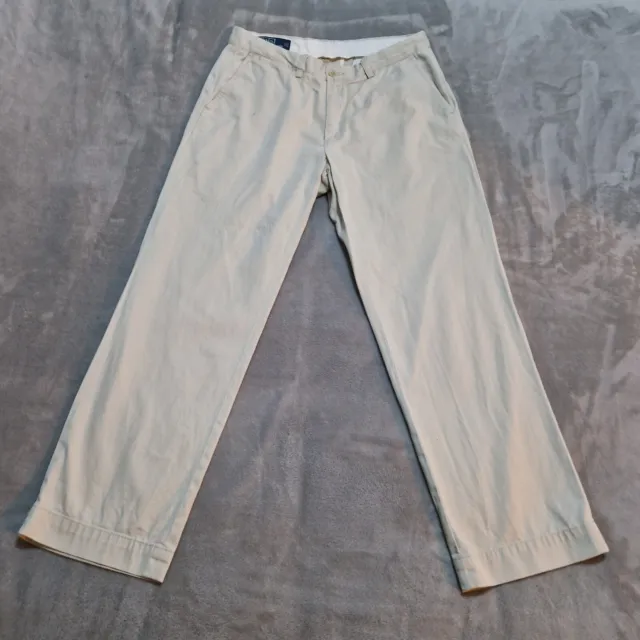 Polo Ralph Lauren Chinos da uomo W32"" L30"" beige Y2K pantaloni suffield cotone