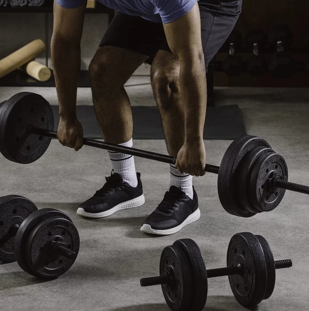 OPTI VINYL BARBELL and Dumbbell Weight Set 50kg 42.99 PicClick UK