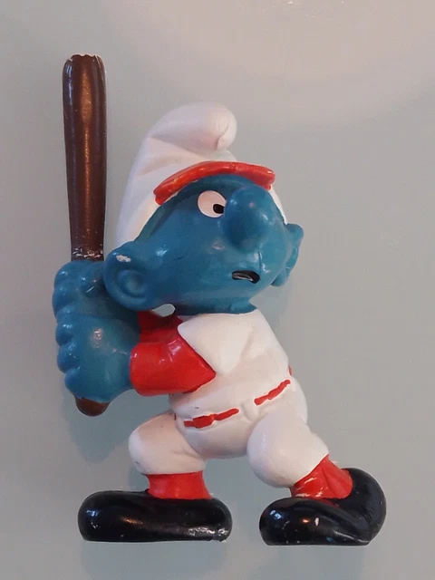 Figurine Schleich - Schtroumpf Receveur De Baseball - Référence 20146 - Occasion