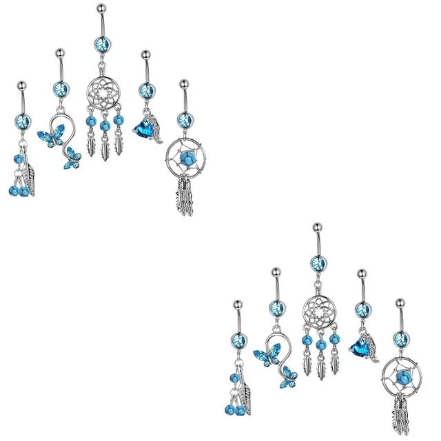 10 Pcs Körper Bauchring Durchdringende Nabelringe Körperschmuck Fräulein Fein