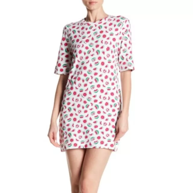 Pink LOVE Moschino Watermelon Shift Dress sz M