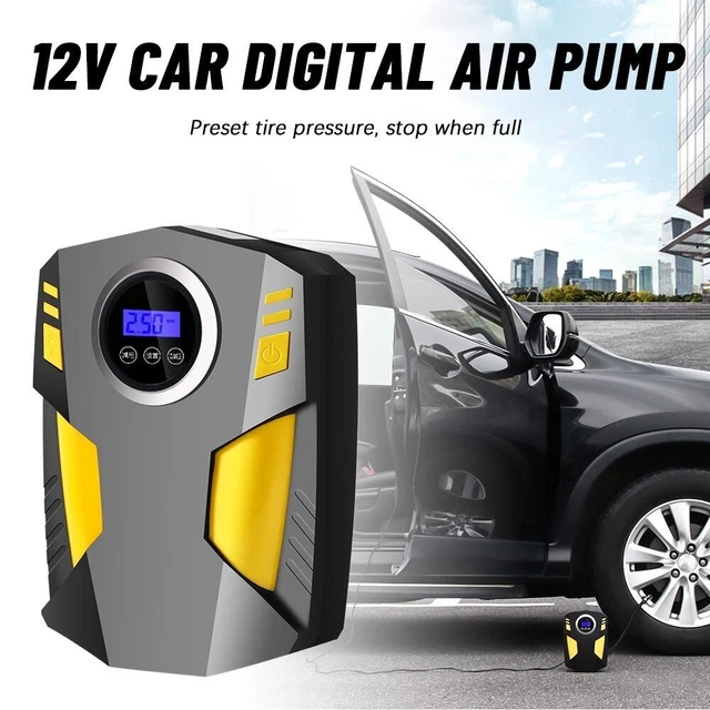 Compresor de aire de detección bomba inflador de neumáticos de automóvil luz LED neumático digital inflactor