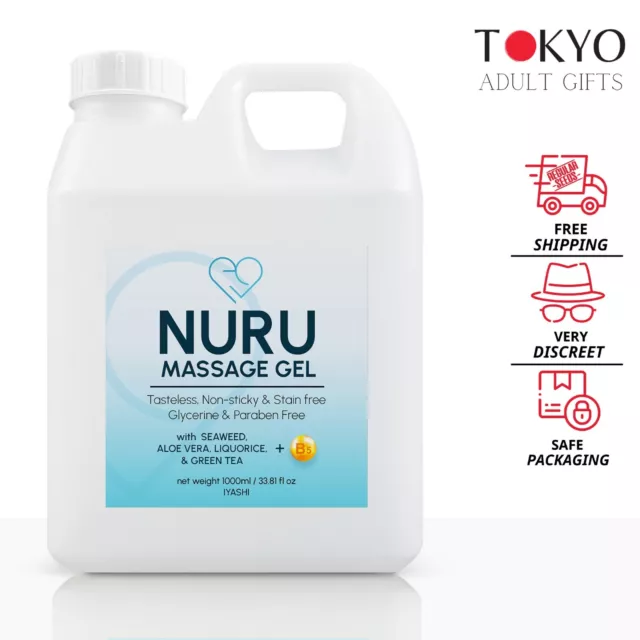 Eroticgel Nuru Massage Gel 1000ml with Aloe Vera, Seaweed, Green Tea & Liqourice