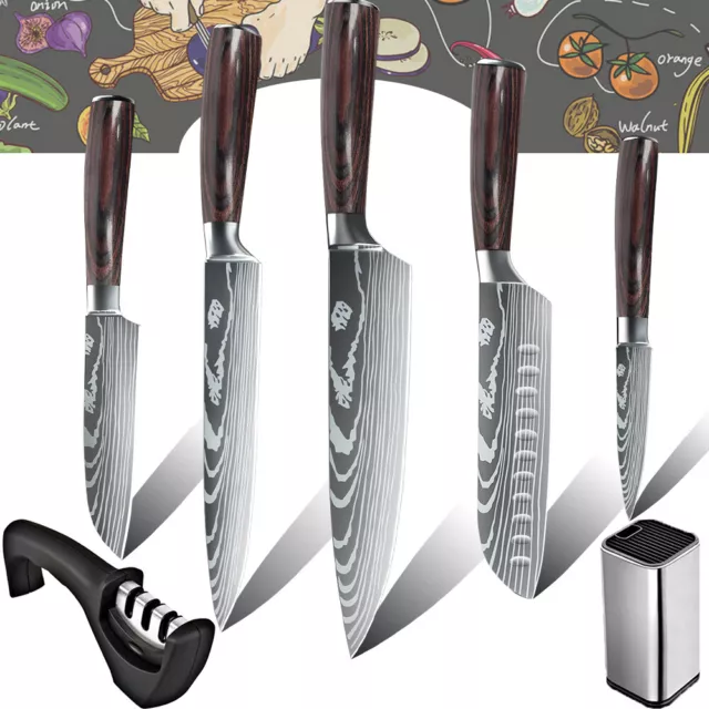 BUSATIA Knife Set, Professional Stainless Steel Chef Knife Set 9