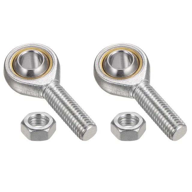 2pcs SA14TK 14mm Rod End Bearing M14x2.0 Male Right Hand Thread, Cast Iron