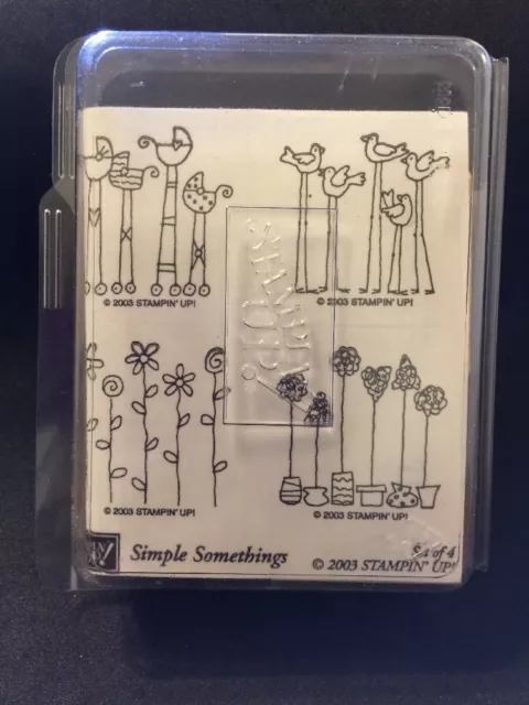 Stampin' Up! Simple Somethings Set of 4 UnMounted Rubber Stamp 2003