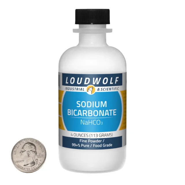 Sodium Bicarbonate / 4 Ounce Bottle / 99+% Pure Food Grade / Fine Powder / USA