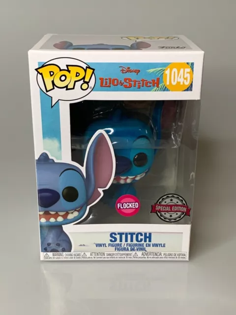 Funko Lilo & Stitch POP! Disney Stitch Exclusive Vinyl Figure #1045  [Sitting, Flocked]