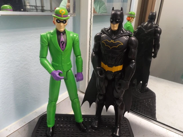 DC Comics BATMAN 12'' and the RIDDLER 12" Action Figures - pre-owned
