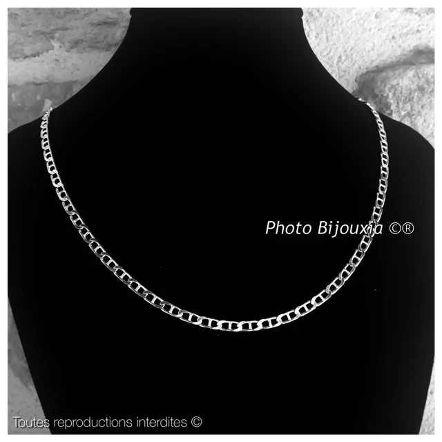 Chaîne En Argent Massif 925/1000 Style Corde - 45 Cm X 2 Mm - Poinçonnée - Bijouxia
