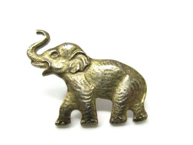 Beautiful Elephant Pin Vintage Excellent Patina and Detail