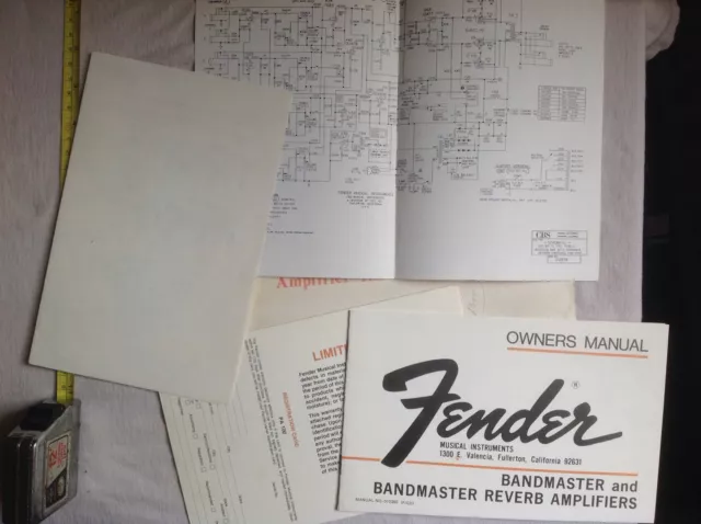 Vintage Fender PA Paperwork