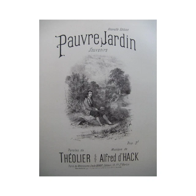 D'HACK Alfred Pauvre Jardin Piano Chant XIXe