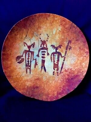 Large Hopi Native American Indian Shaman Wall Plate Preproduction Cave Art 2
