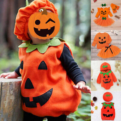 Toddler bambini Baby Halloween Zucca Costume Vestiti Vestito Da Festa Set
