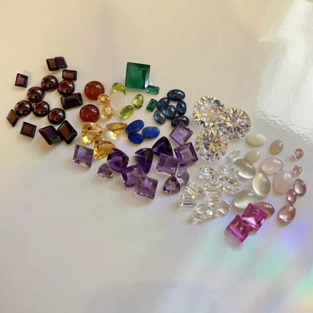 Natural Gemstones Mixed Gem Lot Wholesale Loose Gem Mix Gemstone Lot Loose Gems