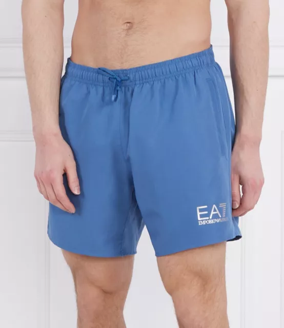 Costume Mare Uomo Ea7 Blu Azzurro Boxer Emporio Armani 7 Ea