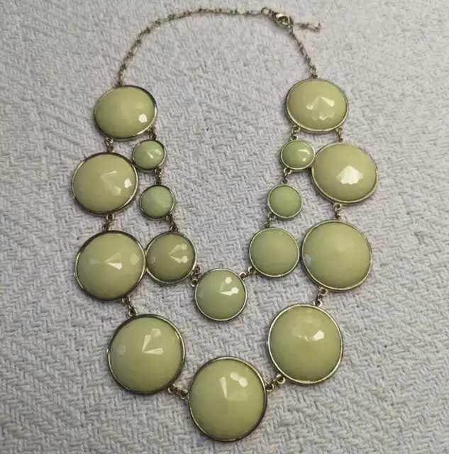 Vintage Style Gold Tone Chain Convex Point Bubble Statement Necklace