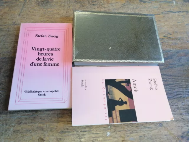 lot de 3 livres de Stefan Zweig Amok Vingt-quatre heures de la vie d'une femme