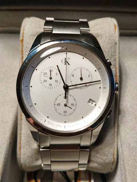 OROLOGIO CRONOGRAFO CALVIN Klein Swiss Made Movimento Svizzero EUR
