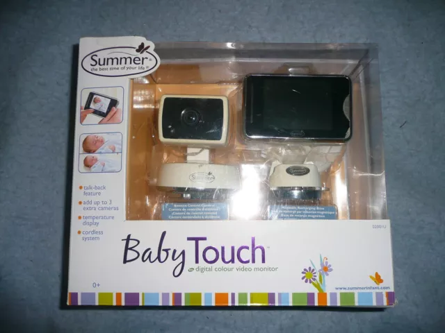 SUMMER INFANT Baby Touch DIGITAL COLOUR VIDEO 9cm Monitor Screen ZOOM PAN TILT,