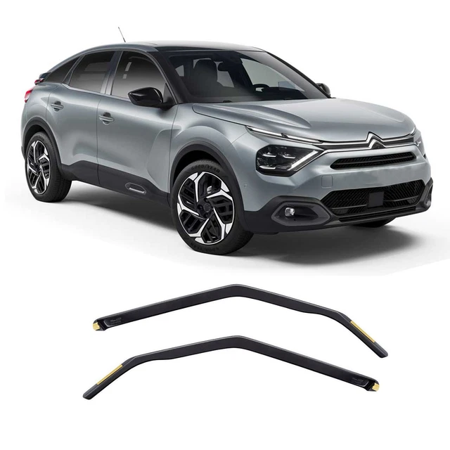 Déflecteurs D'air HEKO Pour Citroën C4 II 5 Portes 2010-2017 – 4 Pièces, Teintés Fumé – Réduit Bruit Et Pluie