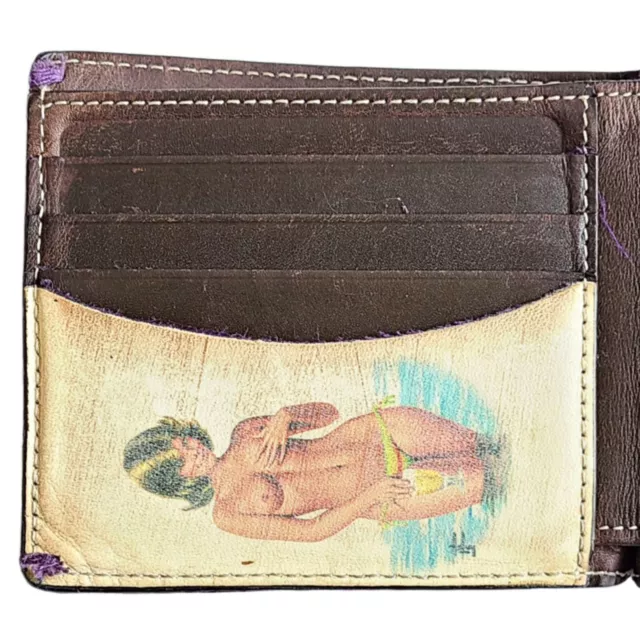 ⚡VINTAGE⚡ PAUL SMITH Naked Lady Wallet Holding Beer *USED 6/10 CONDITION* 🍺 2