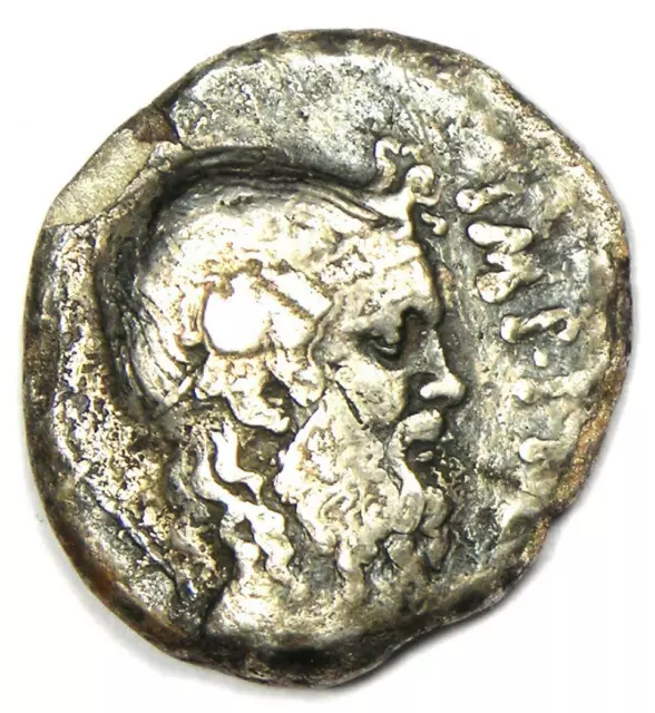 Roman Sextus Pompey AR Denarius Silver Coin 42 BC - Fine / VF