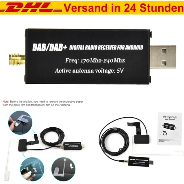 AUTO DAB+ BOX EU Digitale Radio Tuner Adapter Empfänger USB für Android ...