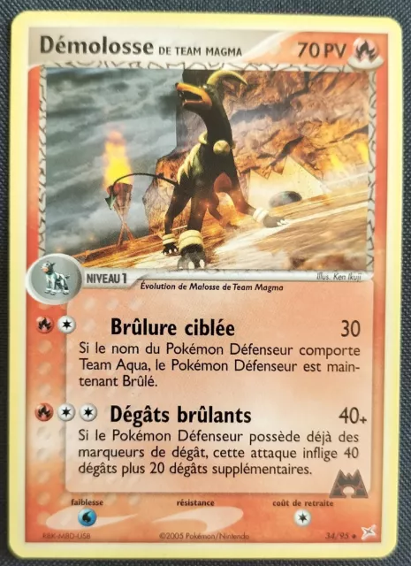 Cartes Pokémon Démolosse de Team Magma 34/95 Bloc Ex: TMTA Fr Mint