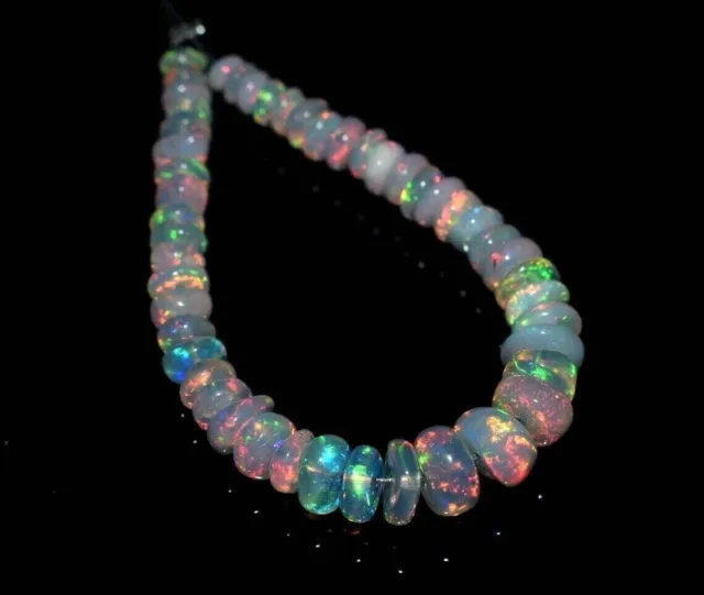 Perle di rondelle di opale di fuoco Welo etiope naturale al 100% da 3-4,5...