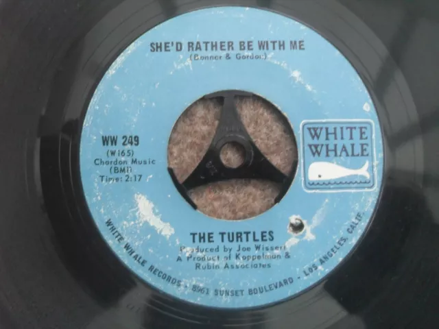 The Turtles: She'd Rather Be With Me U.s. White Whale 45Rpm Ex Original Pressing