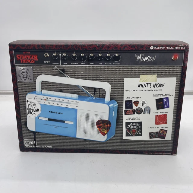 STRANGER THINGS CROSLEY PORTABLE CASSETTE PLAYER /RECORDER Bluetooth