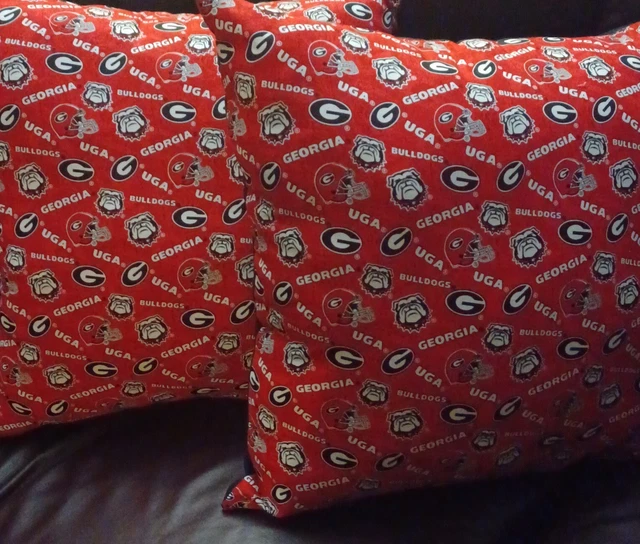 Georgia Bulldogs Pillows/2pack  Handmade