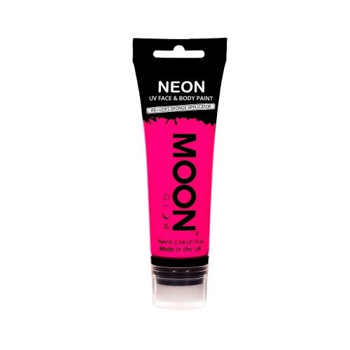 (Rosa intenso) - Vernice UV viso e corpo bagliore lunare supersize 80 ml luce nera al neon
