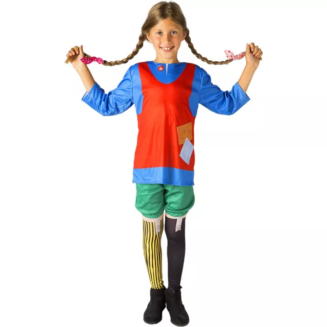 Costume Carnevale Travestimento Bambina Pippi Calzelunghe Originale Ciao 14598