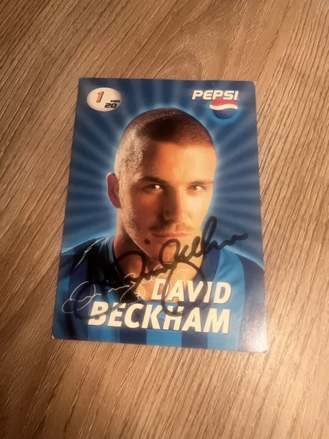 David Beckham Pepsi Card with Signature