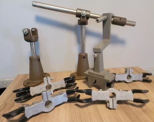 4 Burrell Scientific Model No. 75-777 Shaker Clamps Rod/Mounts/Various parts