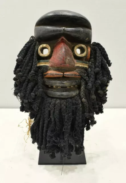 Africa Mask Dan Burnished Wood Painted Face Mask