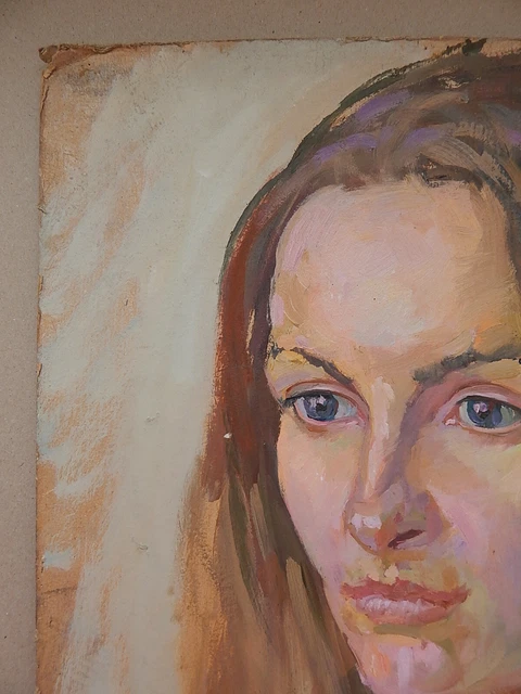 ORIGINAL OIL PAINTING Female Portrait Girl Woman Ukrainian Artist ...