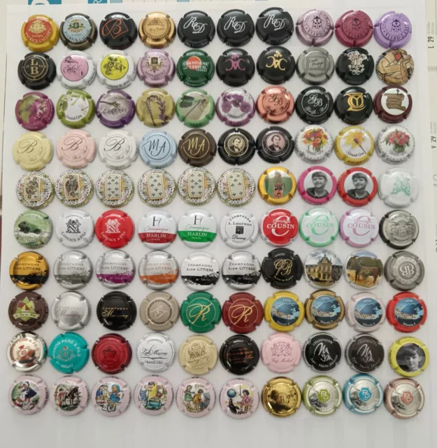 lot de 100 capsules de champagne toutes différentes