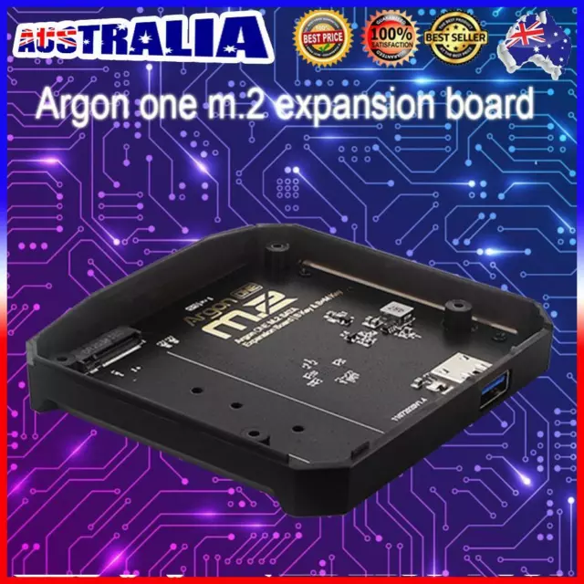 au- Argon ONE Case Expansion Board with Hi-Fi DAC SSD Connected for Raspberry Pi