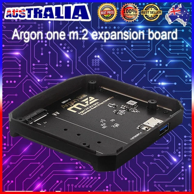 au- Argon ONE Case Expansion Board with Hi-Fi DAC SSD Connected for Raspberry Pi