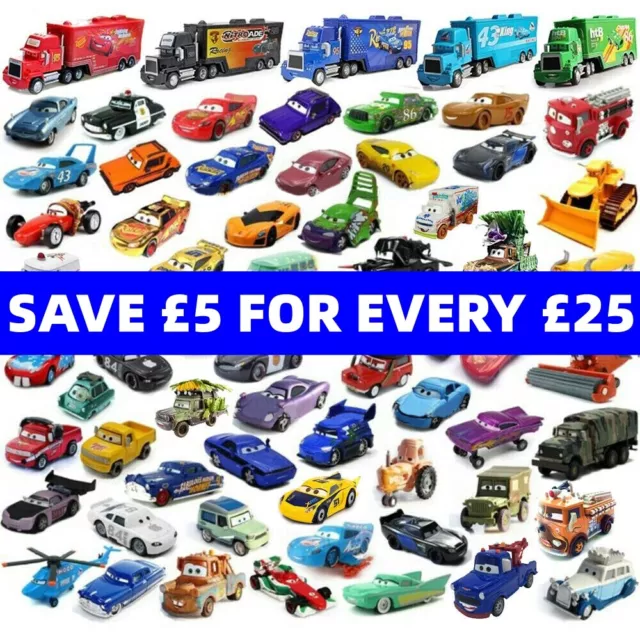 New Disney Pixar Cars Lot Diecast Model Car 1:55 McQueen Mater Jackson Boy Gifts